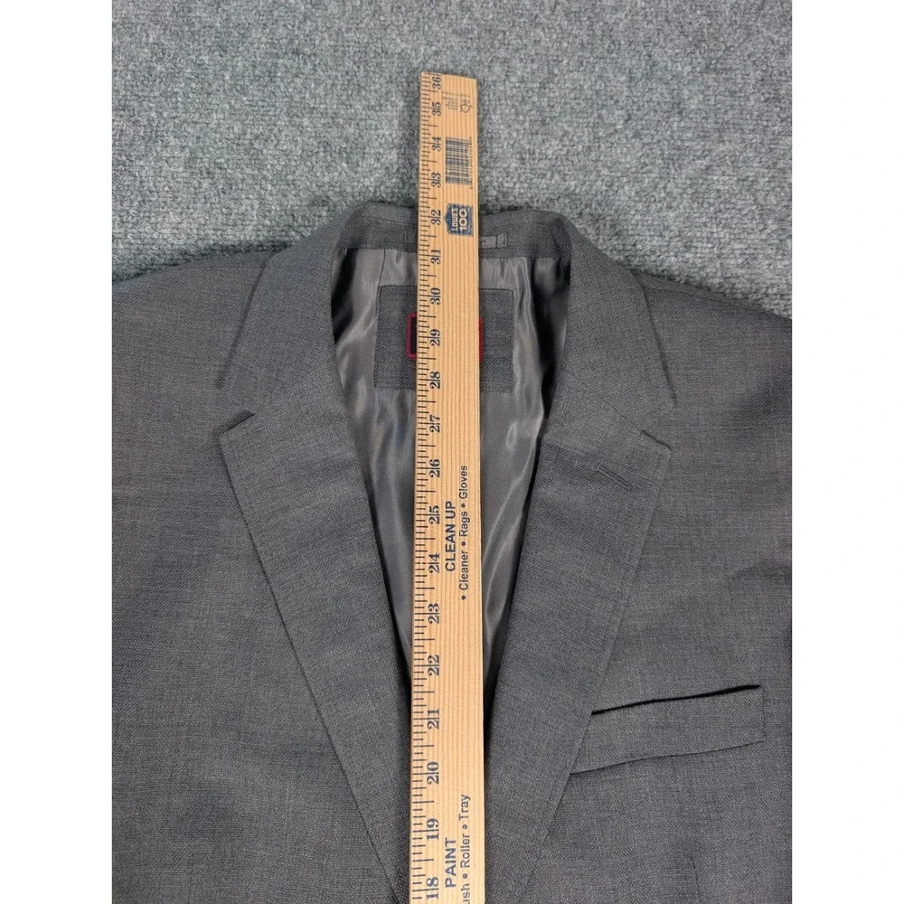 UNTUCKit Sport Coat Mens 44R Grey 100% Wool Viaggio‎ Natural Stretch Blazer FLAW